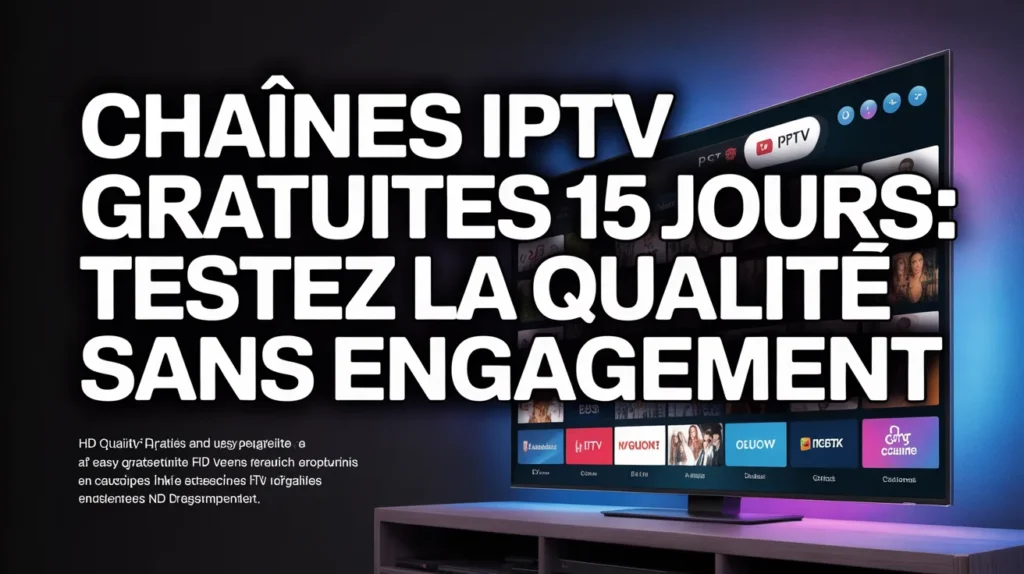 Chaînes IPTV Gratuites 15 Jours: Testez la Qualité Sans Engagement
