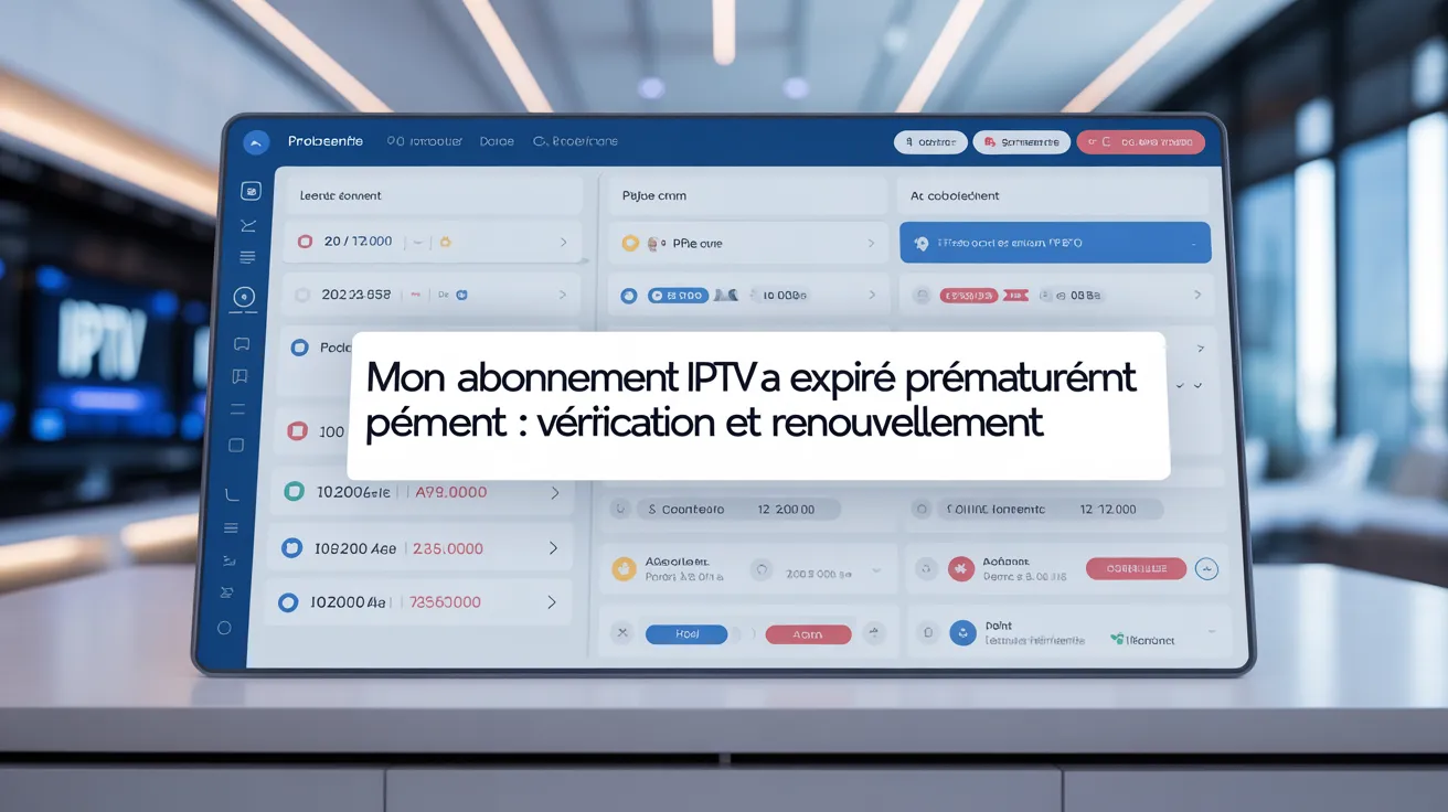 Mon Abonnement IPTV a Expiré Prématurément : Vérification et Renouvellement