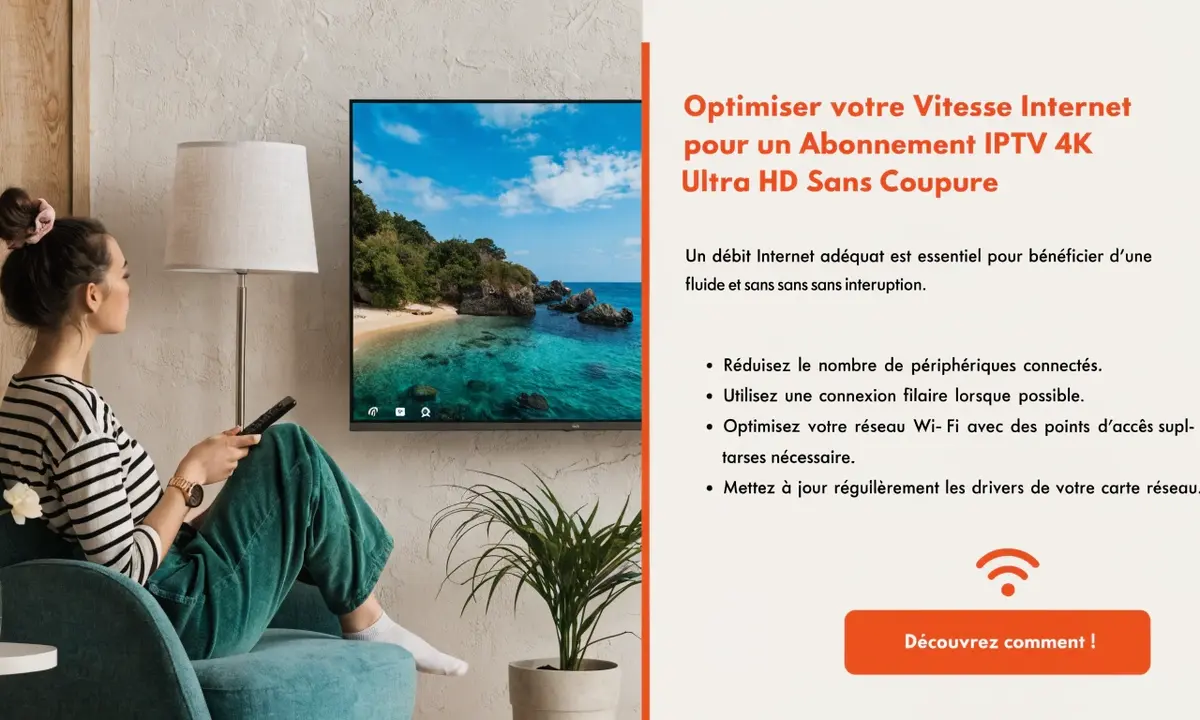 Optimiser votre Vitesse Internet pour un Abonnement IPTV 4K Ultra HD Sans Coupure