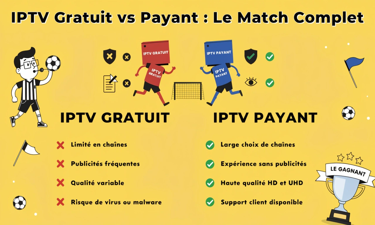 IPTV Gratuit vs Payant : Le Match Complet