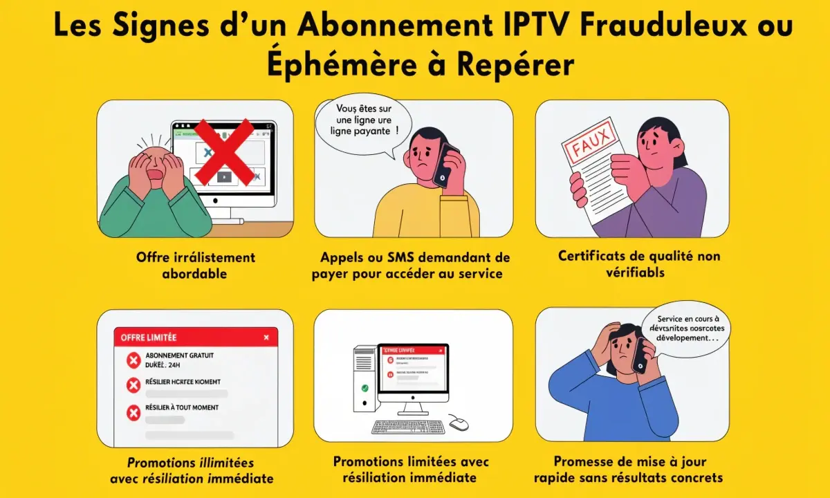 Les Signes d&rsquo;un Abonnement IPTV Frauduleux ou Éphémère à Repérer